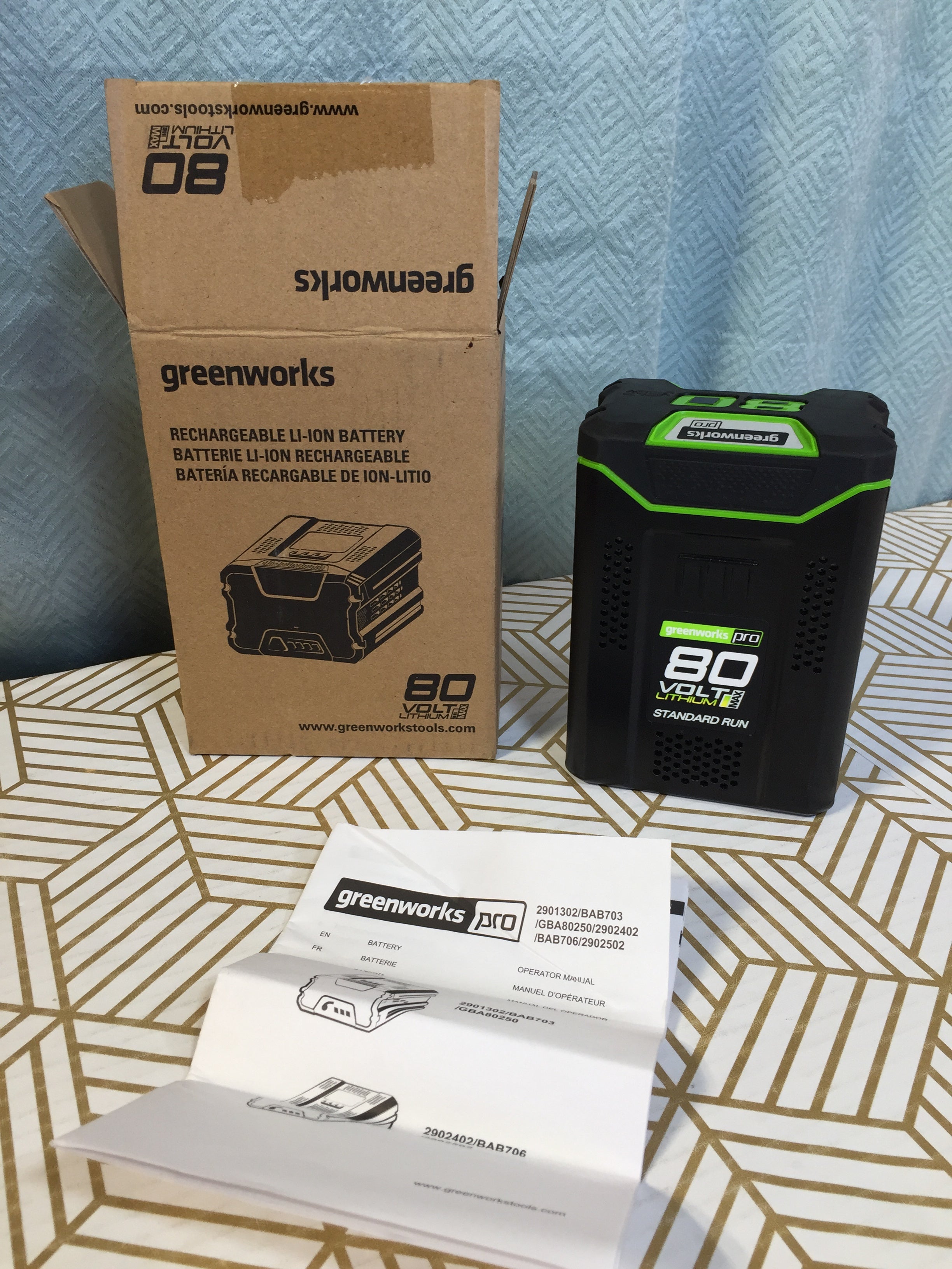 **PARTS ONLY** Genuine Greenworks PRO 80V 2.0Ah Battery Pack *DEFECTIVE* (7754593304814)